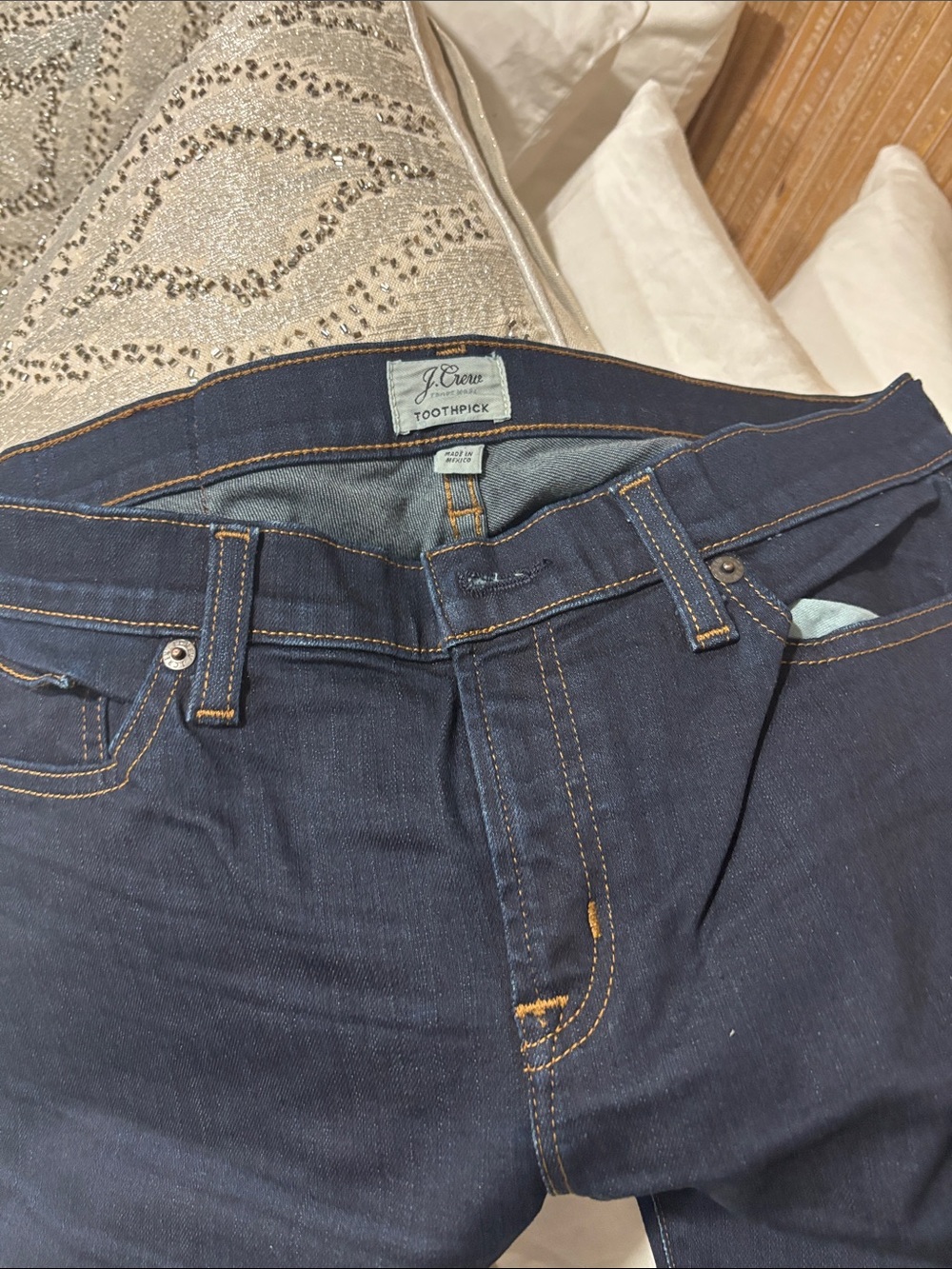 J. Crew Toothpick Slim Jeans in Dark Blue